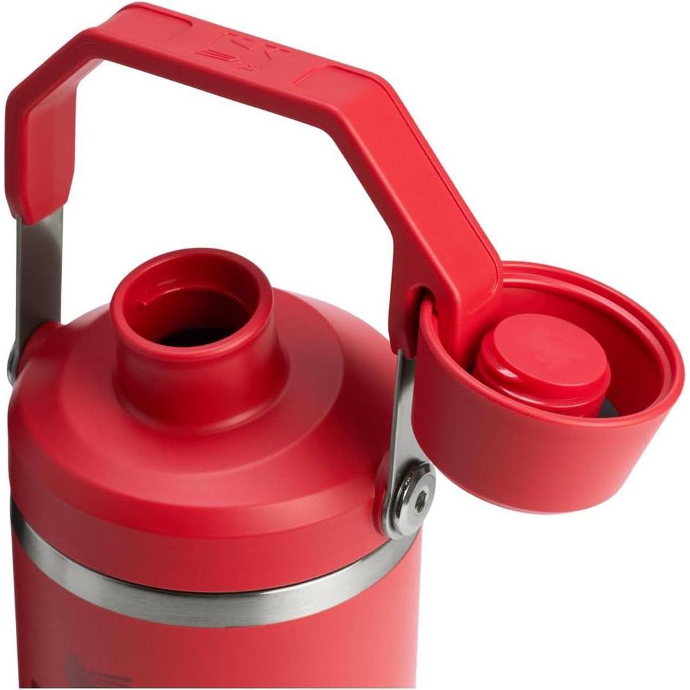 Stanley IceFlow 2.0 - Vaso de flujo rápido con asa y tapa giratoria, botella de agua de acero inoxidable sin BPA, color rojo chile