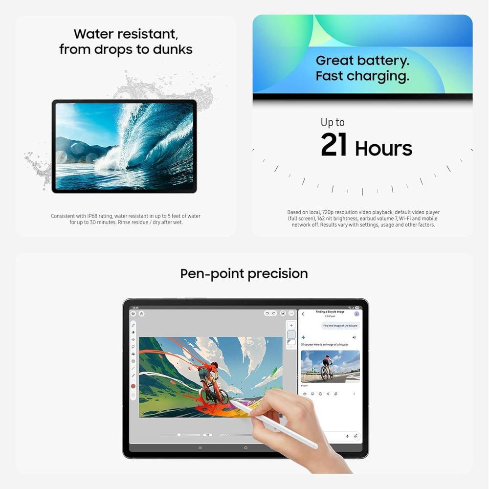 Samsung Galaxy Tab S10 FE+ SM-X620NZSMXAR 13,1 Pulgadas Android 256GB WiFi + S Pen Silver
