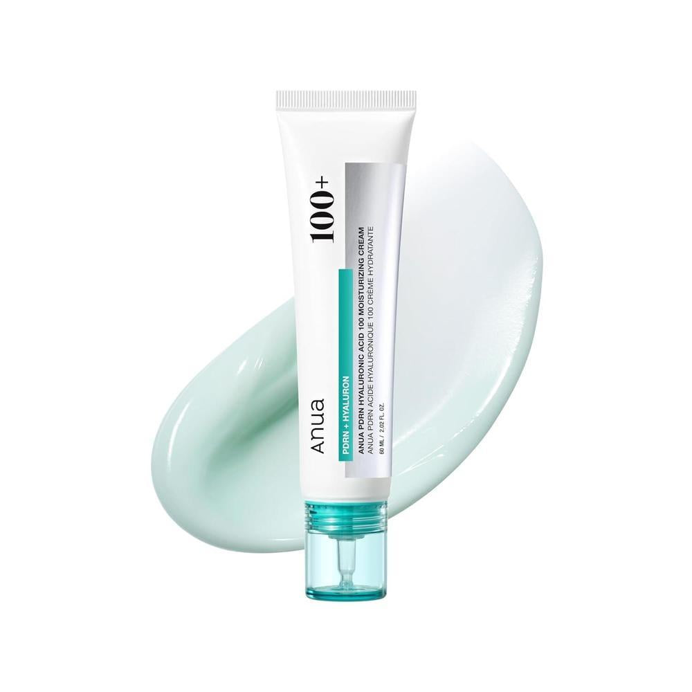 ANUA PDRN Crema Hidratante de Ácido Hialurónico 100, Hidratante Ligero con ADN de Salmón, Ácido Hialurónico, Colágeno para Piel de Vidrio, Cuidado de la Piel Coreano (60ml / 2.02 fl. oz)