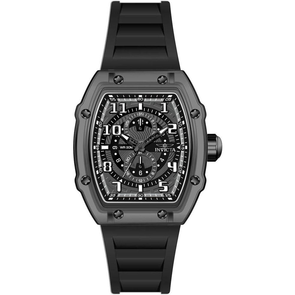 Invicta Racing Men 48.5mm Plastic Black White+Dark Grey dial VH61 Quartz