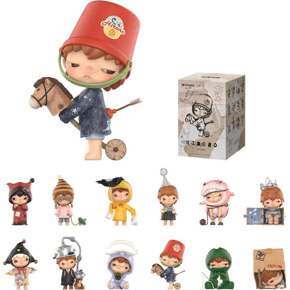 POP MART Hirono Echo Series Figures, Hirono Blind Box Figures, Random Design Action Figures Collectible Toys Home Decorations, Holiday Birthday Gifts for Girls and Boys, Single Box