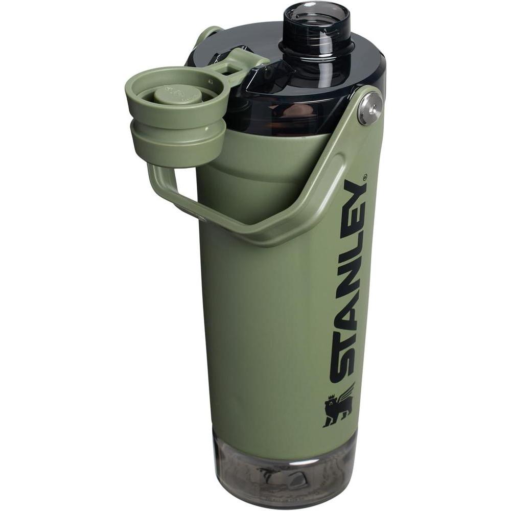Stanley Activate Botella agitadora acero inoxidable a prueba de fugas con almacenamiento y tapa de flujo rápido