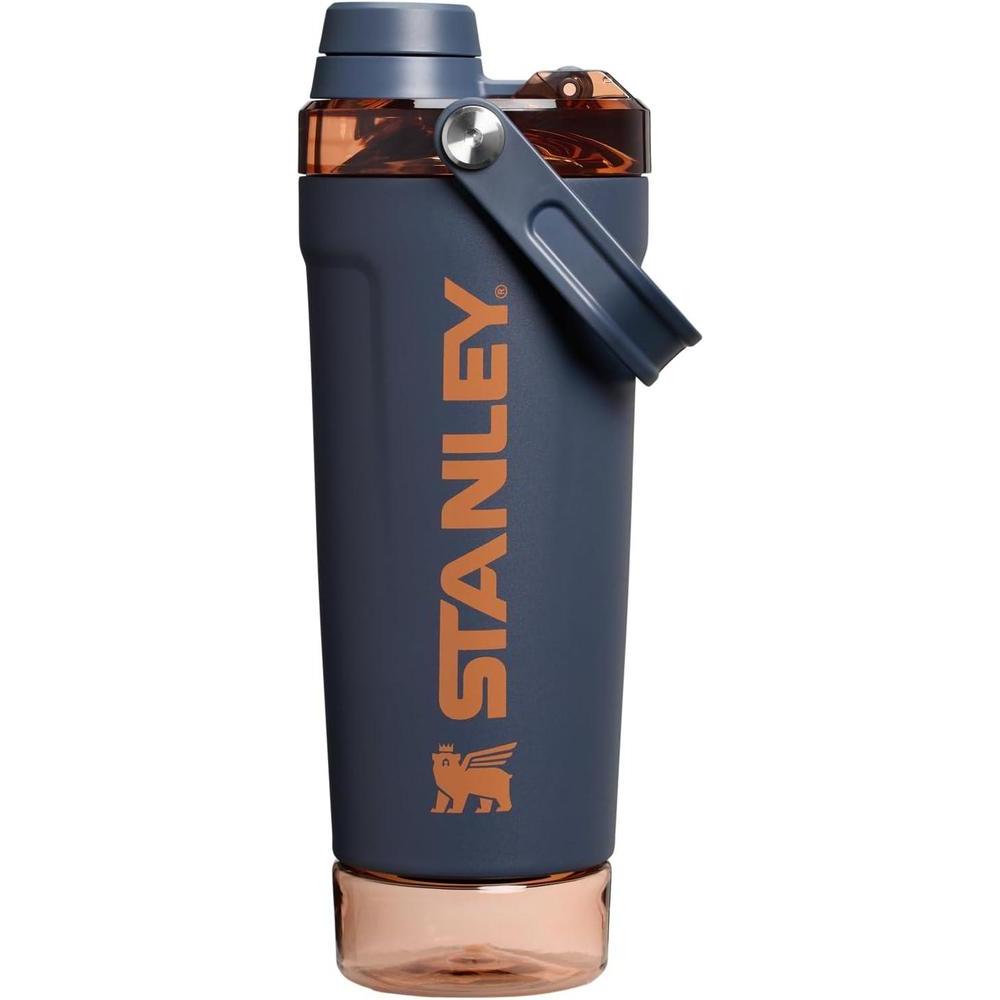 Stanley Activate Shaker Bottle 20 oz | Leakproof Insulated Stainless Steel Shaker Cup | Base Storage and Twist On Fast Flow Lid | Protein Shakes and Pre Workout Powder | BPA-Free | Twilight