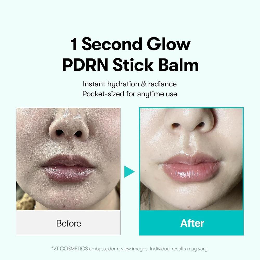 VT COSMETICS PDRN Essence Stick, bálsamo de colágeno multiarrugas todo en uno para ojos y cuello, base de maquillaje brillante