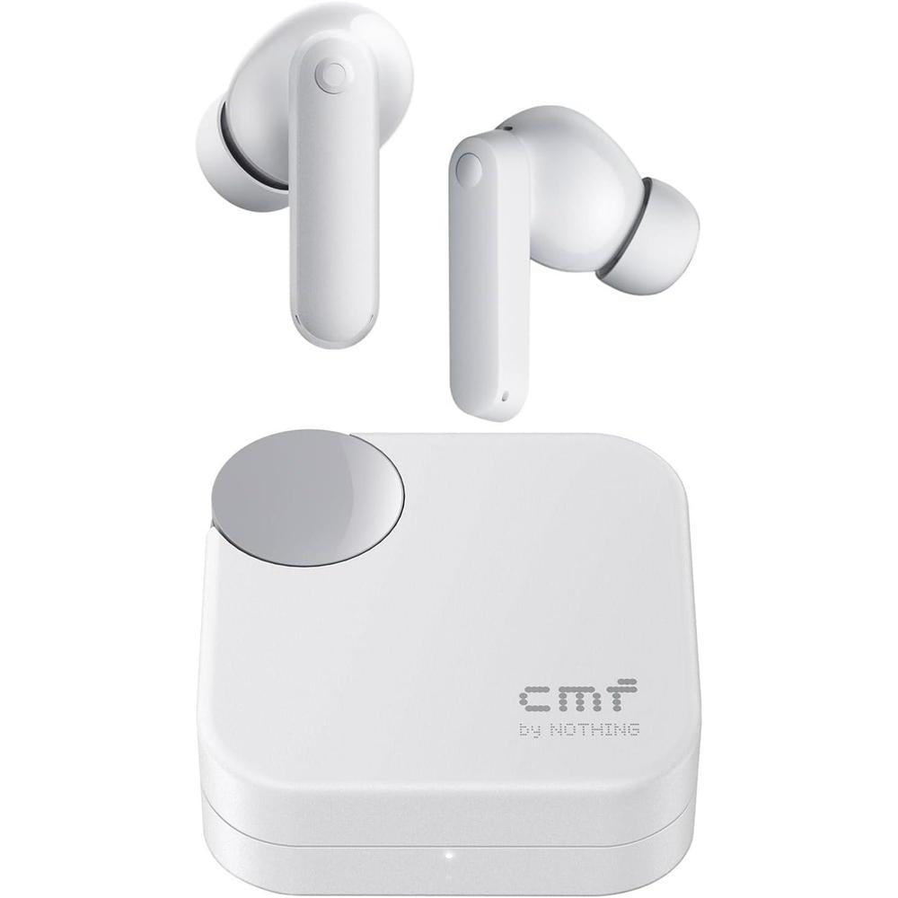 CMF Buds 2a Wireless Earbuds 2025 New Active Noise Cancelling 42dB Hybrid ANC Bluetooth Headphones, 12.4mm Dynamic Driver for Big Bass, 4 Mic Clear Call, Sport Ear Buds for iPhone, Android, Light Grey