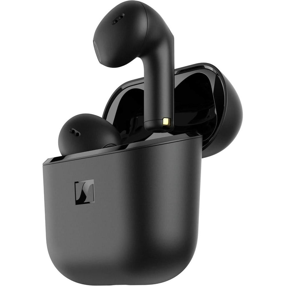 Sennheiser ACCENTUM Open Wireless Earbuds - Ear Buds with Open Design, Dynamic Sound and Bluetooth 5.3, IPX4 Splash Resistance, 28-Hour Battery Life and USB-C Charging Case - Black