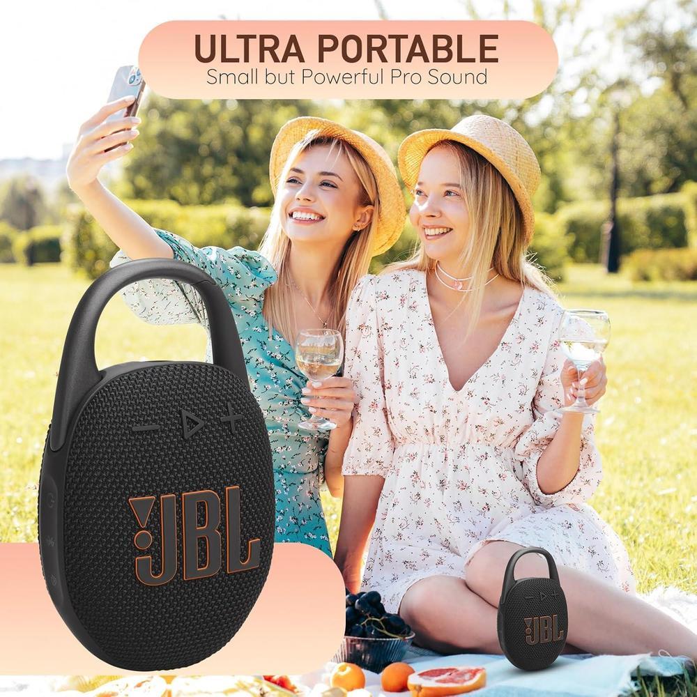 JBL Clip 5 Altavoz Bluetooth portátil resistente al agua y polvo, batería de larga duración, color rojo, ideal al aire libre