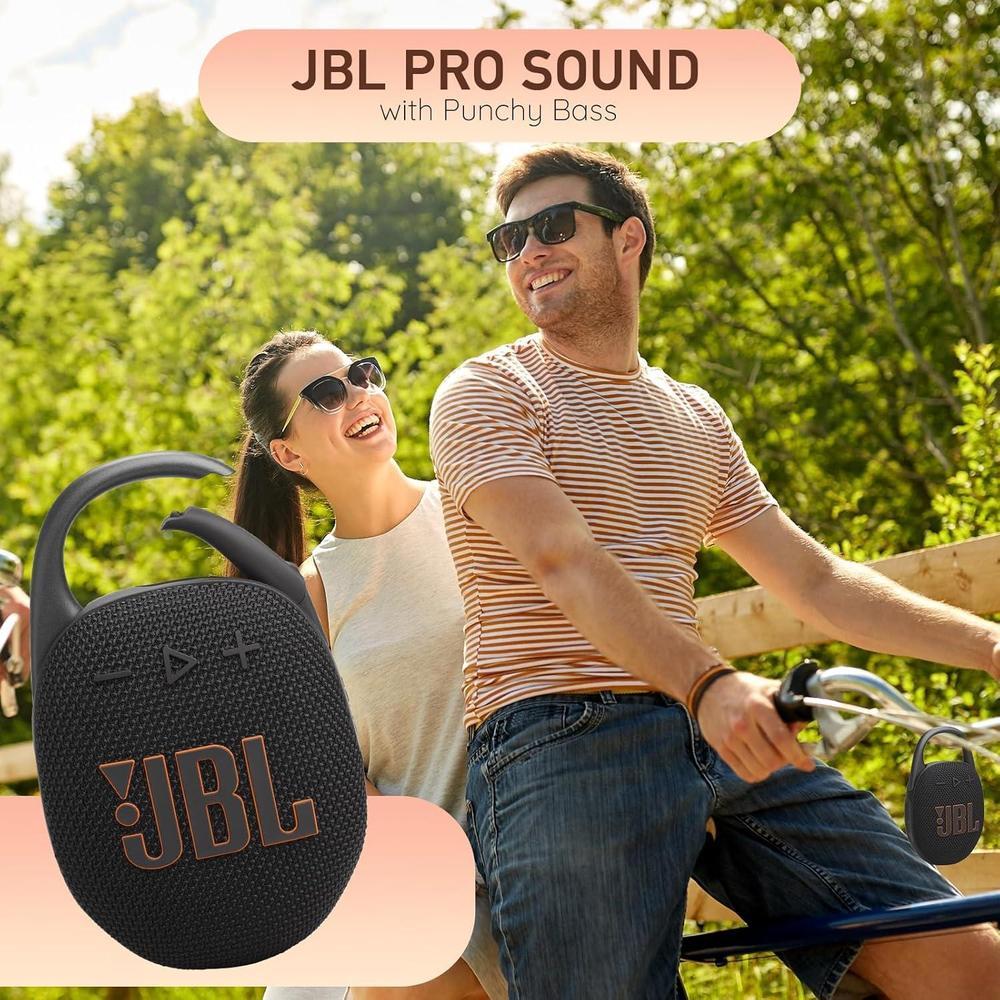 Bocina JBL Clip 5 portátil Bluetooth, impermeable IP67, batería de larga duración, solución integral Boomph