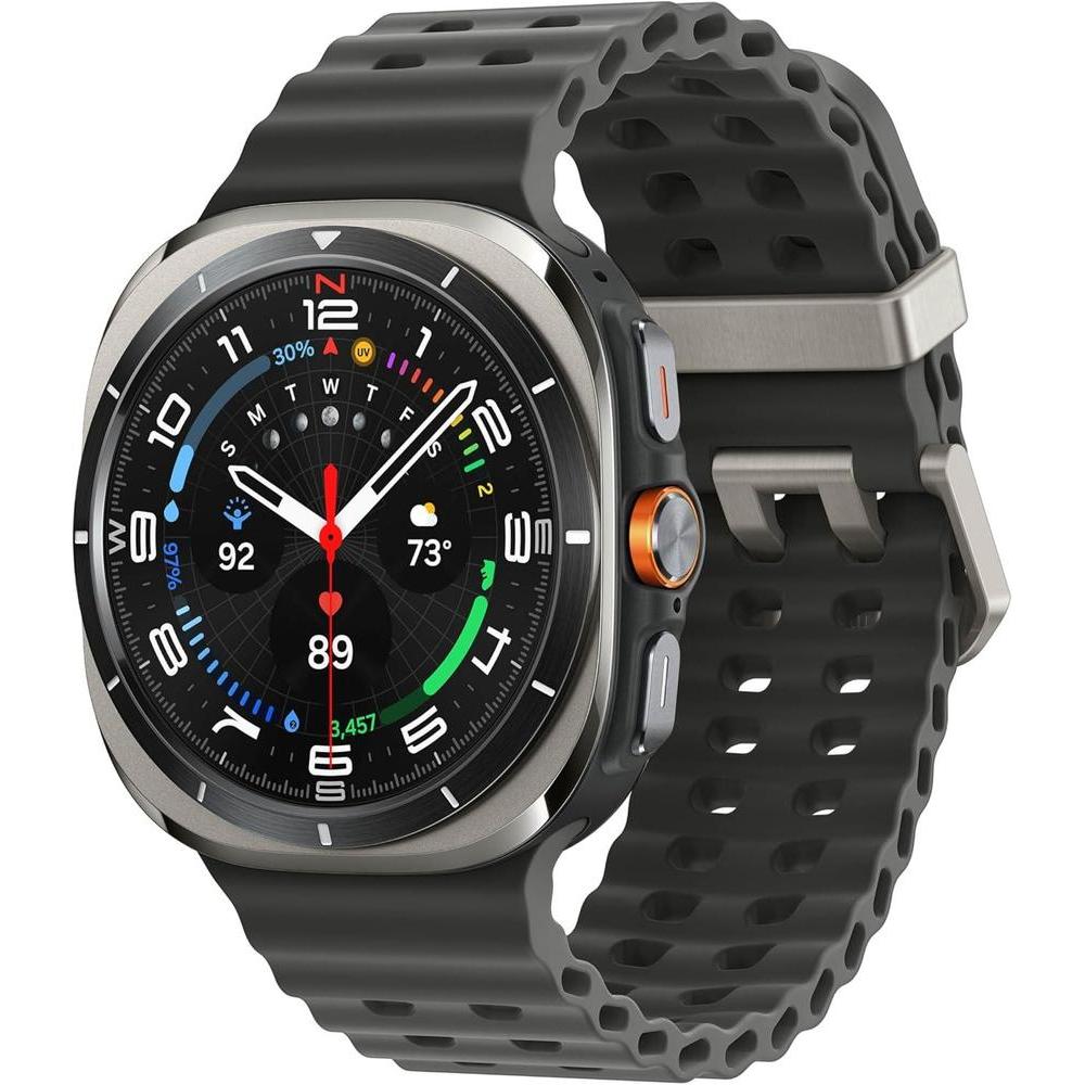 Samsung Galaxy Watch Ultra 47mm LTE Smartwatch, Titanium Casing, Advanced Sleep Coaching, Running Coach, Energy Score, Heart Rate Tracking, GPS, 2025, Titanium Silver [US Version, 2 Yr Warranty]