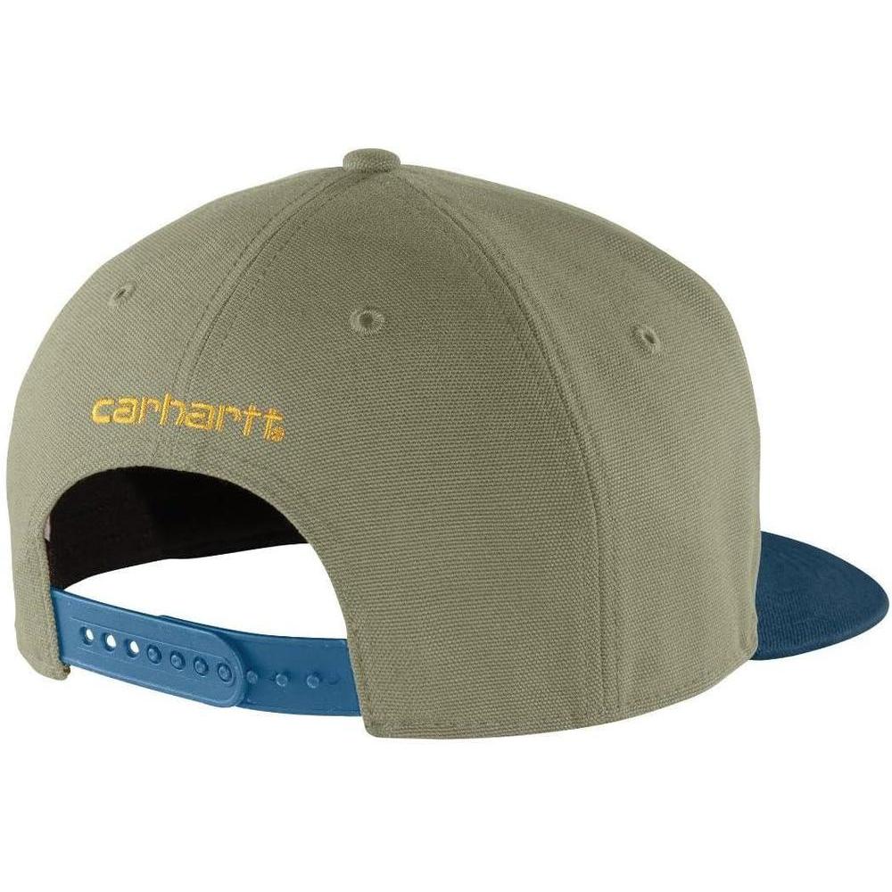 Gorra Carhartt de ala plana para hombre con tecnología FastDry para confort superior y ajuste seguro con cierre de plástico