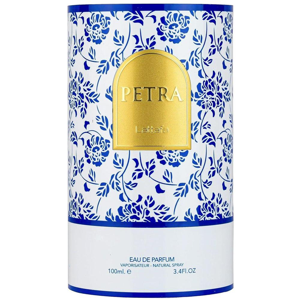 Lattafa Petra - Eau de Parfum afrutado, gourmand y floral con almizcle de larga duración unisex
