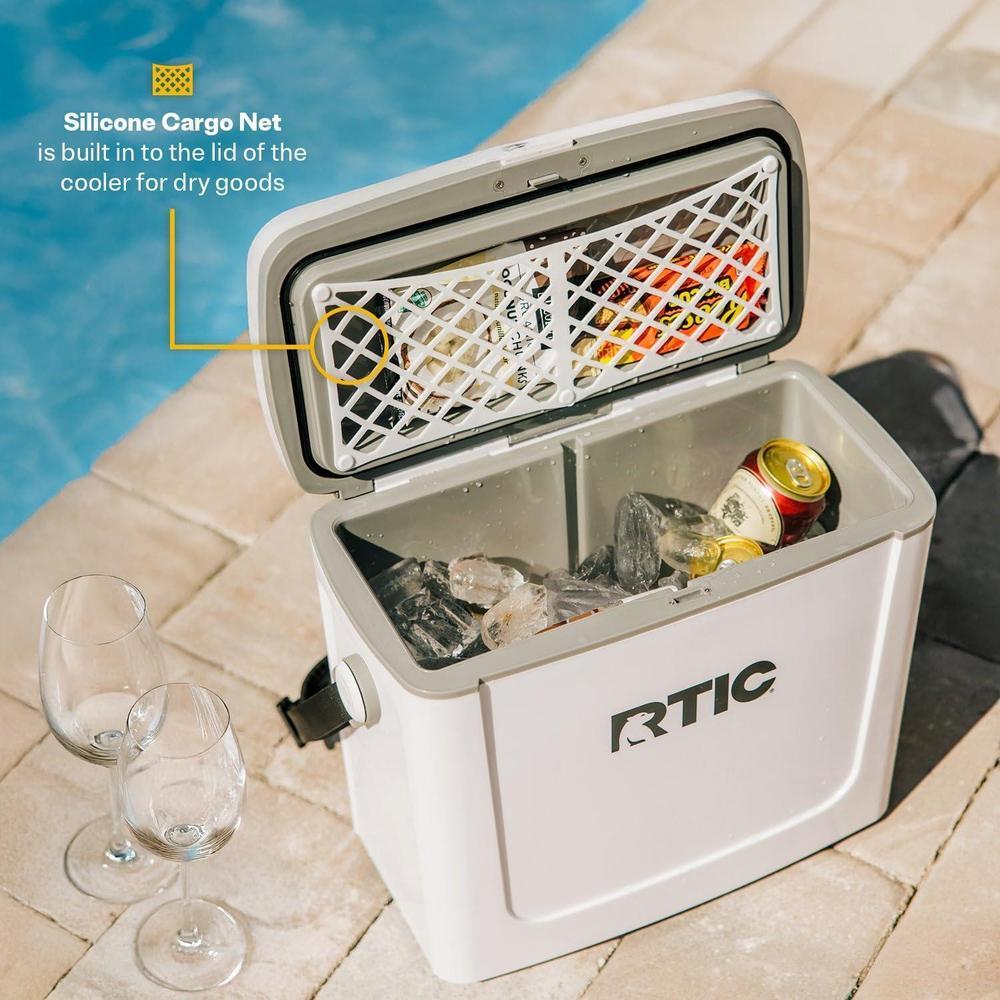 RTIC Enfriador de viaje, aislado duro portátil con correa y asa, perfecto para exteriores, playa, picnic y camping