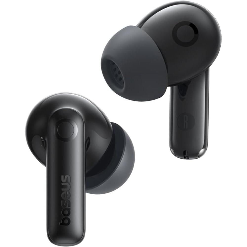 Baseus Bass BP1 Pro Noise Cancelling Wireless Earbuds, Real-Time Adaptive Noise Cancelling, Adaptive Active EQ, LDAC Hi-Res Sound, 6-Mic AI Clear Calls, 55H Playtime, IP55 Waterproof, Bluetooth 6.0