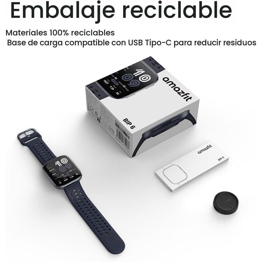 Amazfit Bip 6 - Reloj Inteligente 46mm, Batería 14 Días, AMOLED 1.97" GPS, Rosa