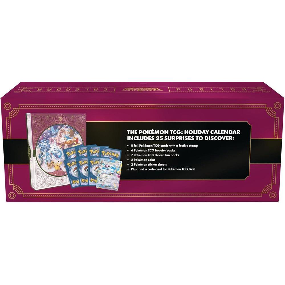Pokémon TCG: Calendario de vacaciones 2025 con cartas y paquetes de refuerzo