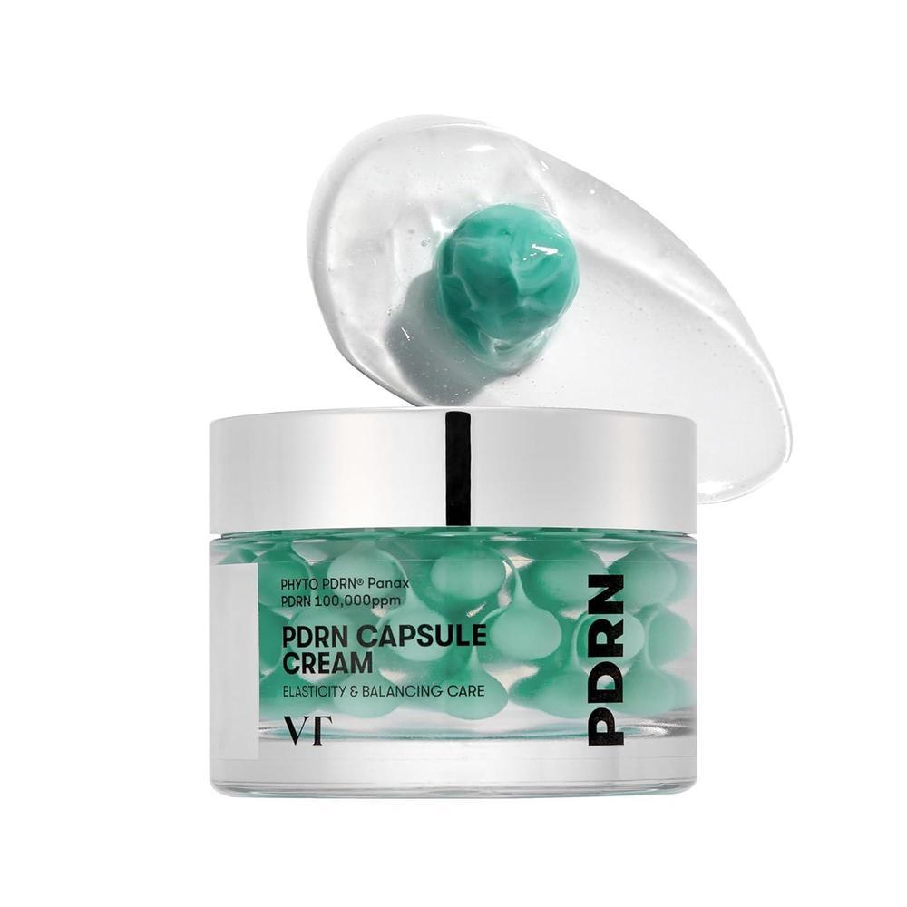 VT COSMETICS Crema en Cápsulas PDRN 100, Hidratante Facial con 100,000ppm de PDRN, Ácido Hialurónico, 9 Péptidos, Crema Nutritiva Reafirmante y Voluminizante, Cuidado de la Piel Coreana (473 ml)