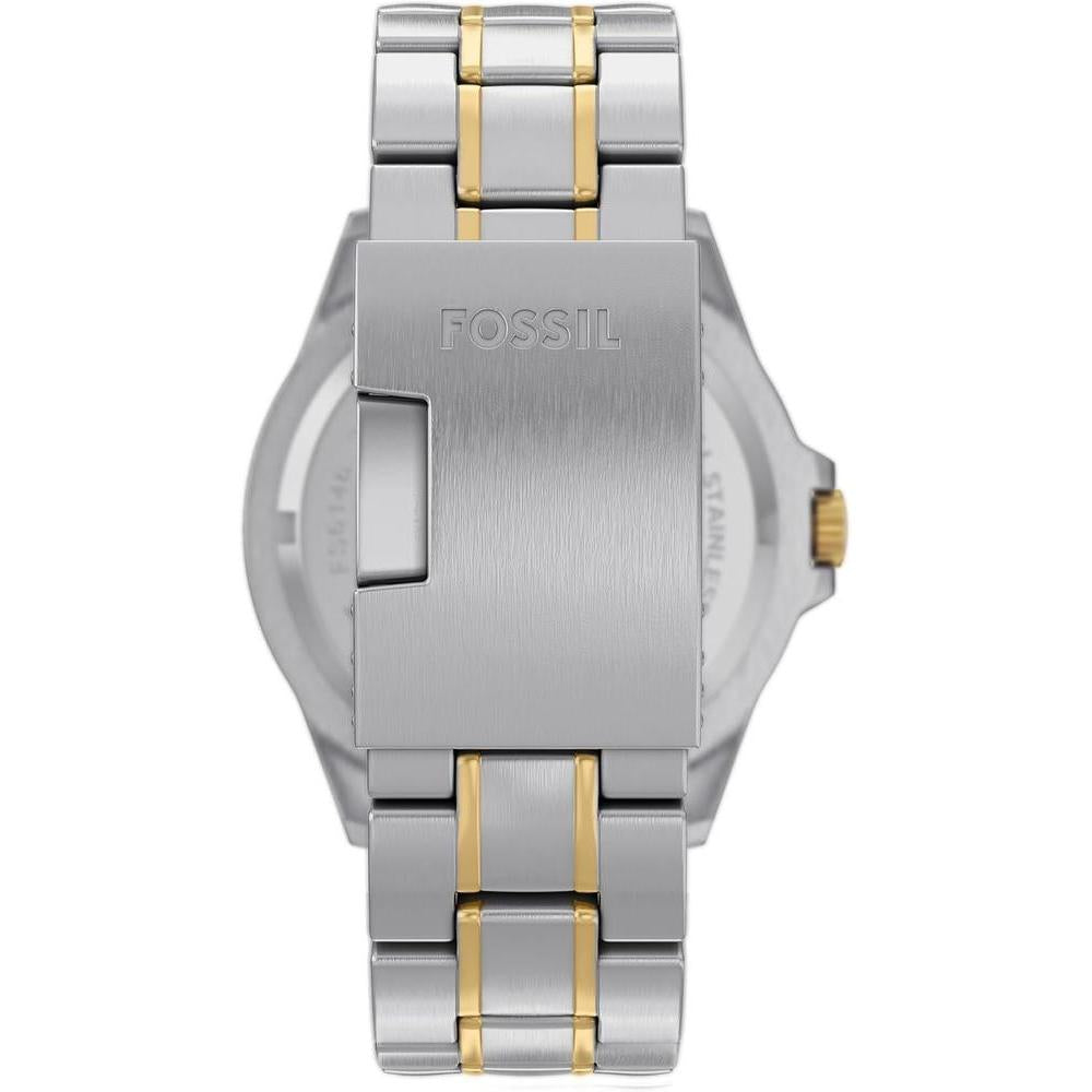 Reloj Fossil Garrett multifuncional de acero inoxidable en dos tonos con estilo deportivo y profundidad resistente al agua