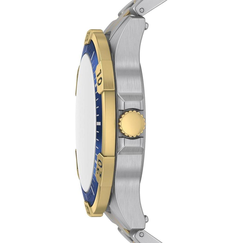 Reloj Fossil Garrett multifuncional de acero inoxidable en dos tonos con estilo deportivo y profundidad resistente al agua