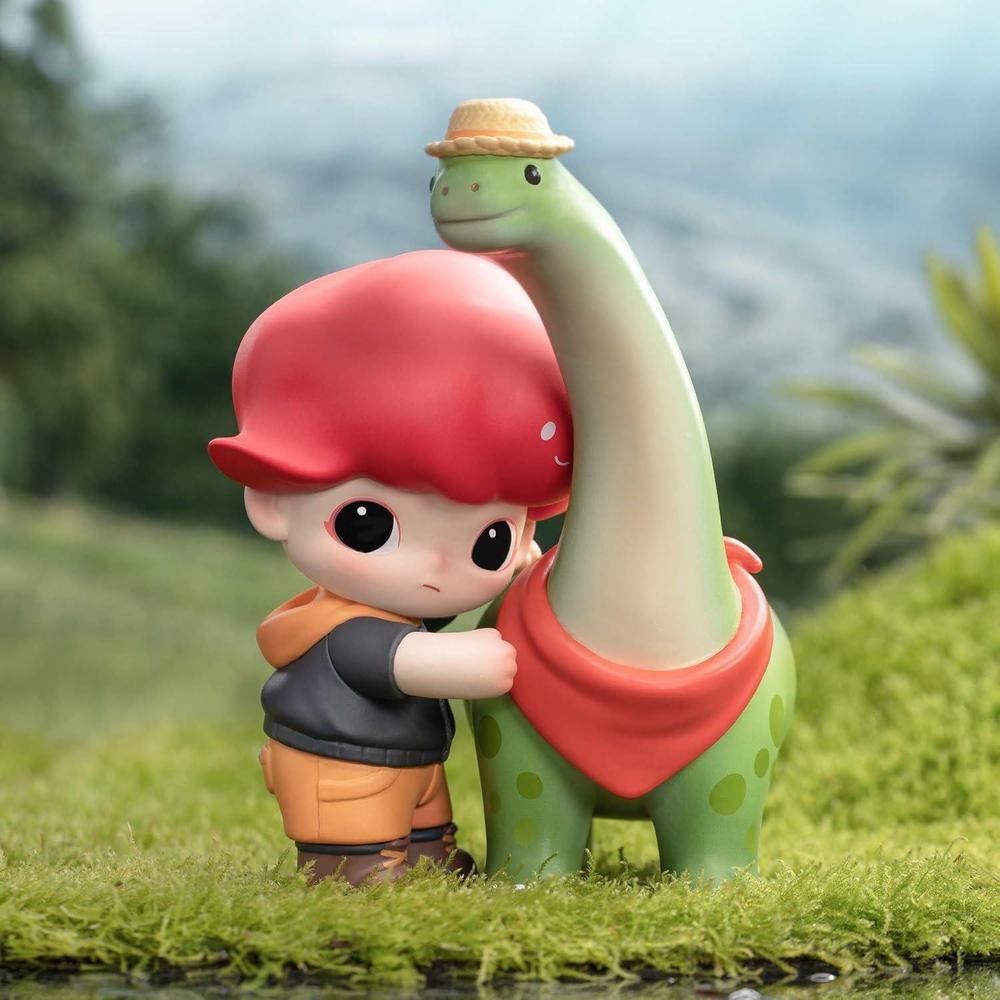 POP MART DIMOO Jurassic World Series, figuras de acción coleccionables en caja ciega de diseño aleatorio