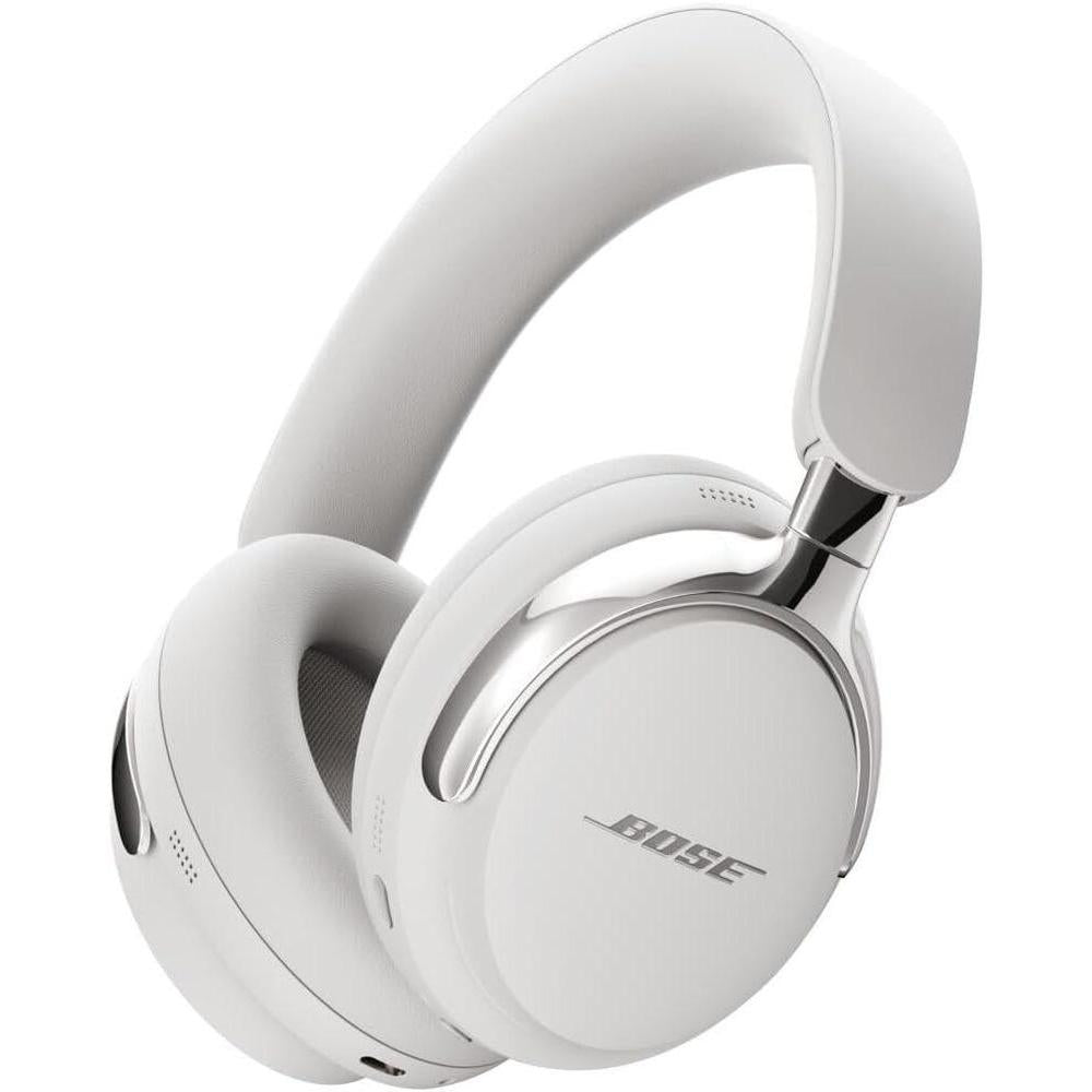 Bose New QuietComfort Ultra Bluetooth Headphones (2nd Gen), Wireless Headphones with Spatial Audio, Over Ear Noise Cancelling with Mic, Up to 30 Hours of Play time, White Smoke