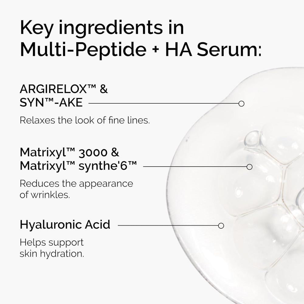 Set De Soporte Para La Edad Multi-Péptido, Suero Ocular, Crema Hidratante