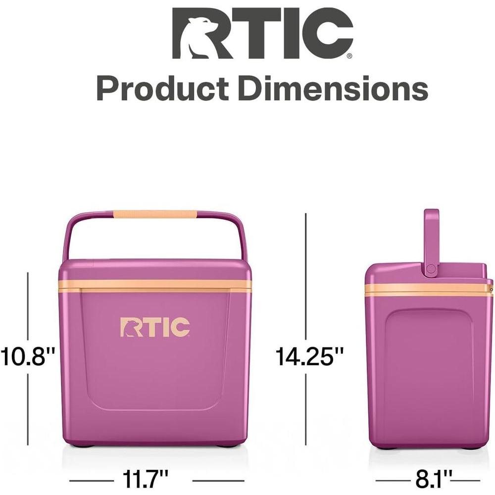 RTIC Hielera personal de viaje compacta y portátil, ideal para alimentos y bebidas en playa, camping, picnic y pesca