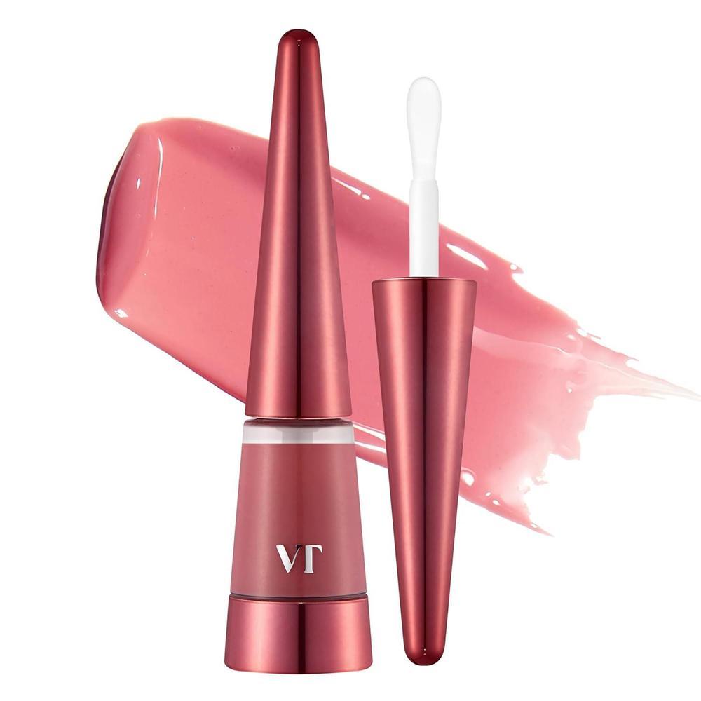 VT COSMETICS Reedle Shot Lip Plumper, Hydrate & Volumize Lip Gloss, suaviza las arrugas de los labios, plumper coreano, alto brillo, potenciador de labios, ácido hialurónico, 0.15 onzas (rosa usagi)