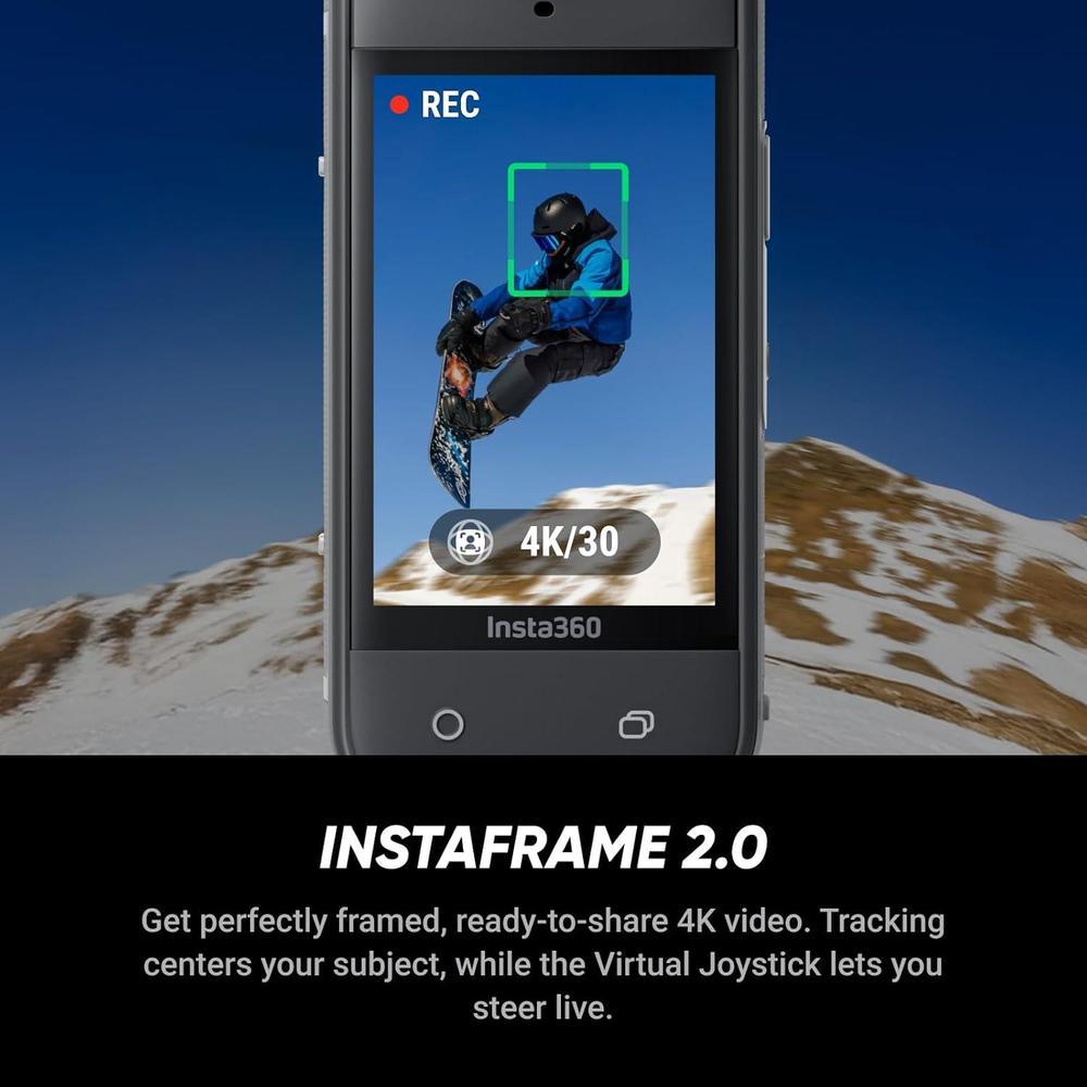 Insta360 X5 Starter Bundle Satin White - Cámara de acción 360° 8K, resistente, con efecto selfie invisible y batería de 3 horas