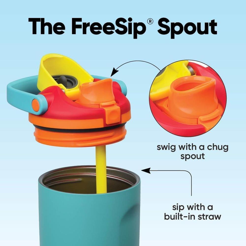 Owala FreeSip Sway Botella de Agua Aislada de Acero Inoxidable con Doble Boquilla, Asa de Transporte y Libre de BPA