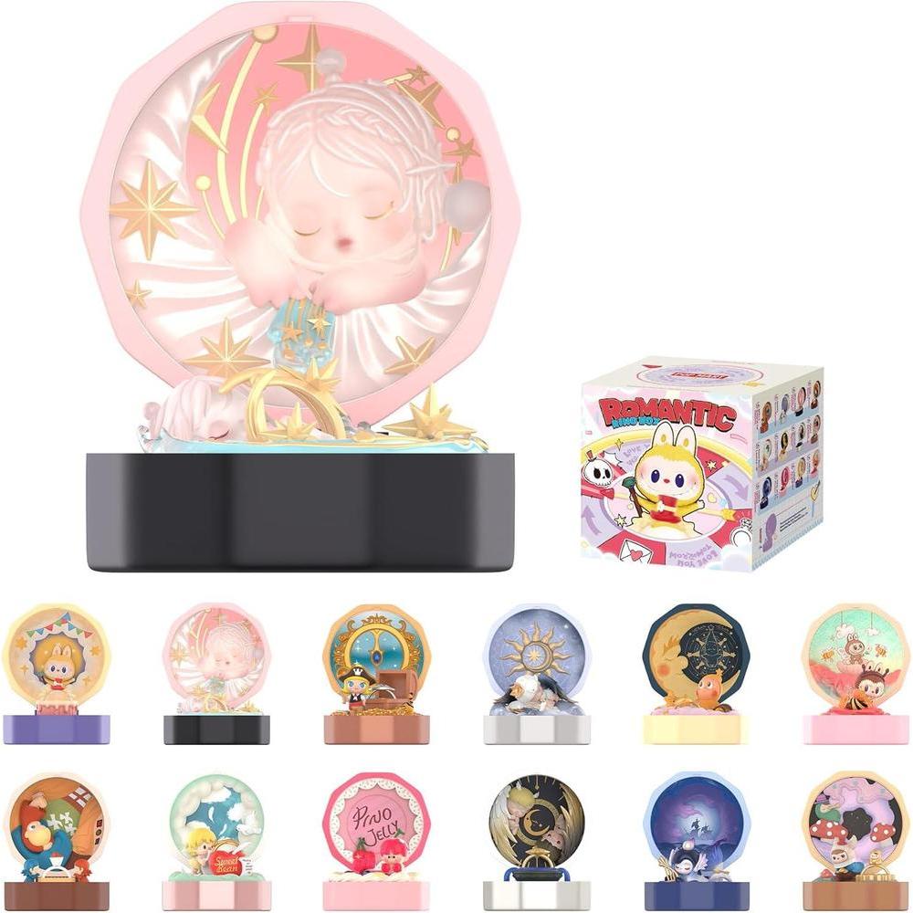 POP MART Romantic Ring Box Series 4 Scene Sets Blind Box Figures, Collectible Toys Home Decorations, Holiday Birthday Gifts for Girls and Boys, Single Box