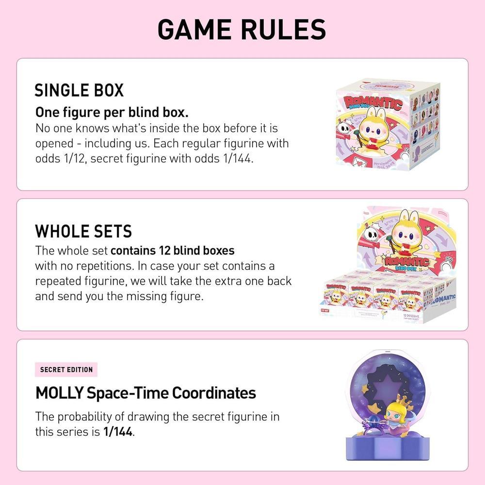 POP MART Caja romántica para anillos serie 4, escena de figuras ciegas, juguetes coleccionables, decoración, regalos para todos