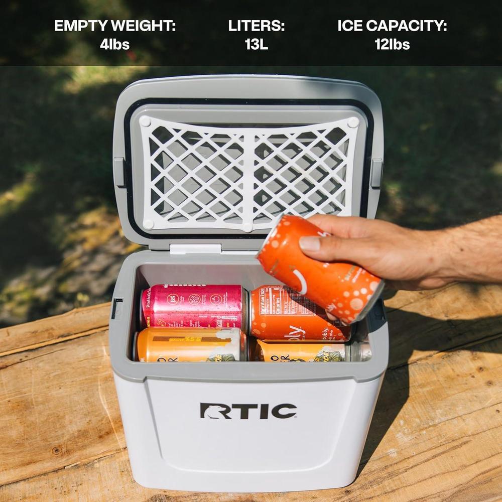 RTIC Hielera personal de viaje, pequeña, compacta, aislada, portátil para alimentos y bebidas, ideal para exteriores
