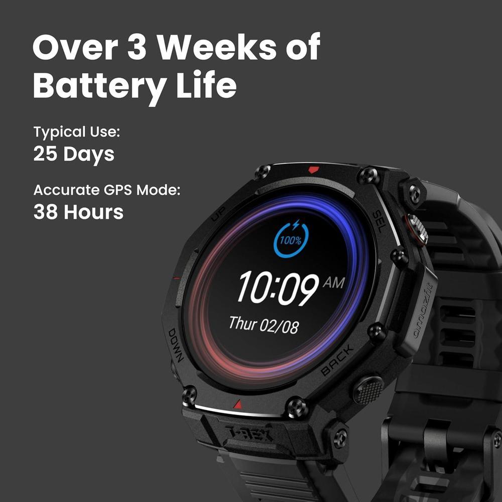 Reloj inteligente Amazfit T-Rex 3 Pro con pantalla AMOLED de zafiro, bisel de titanio y GPS de doble banda