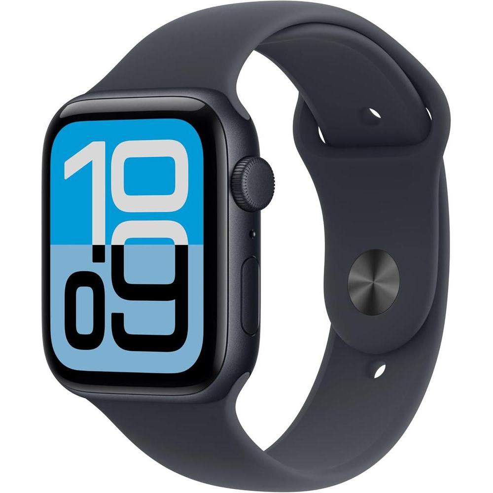 Apple Watch SE 3 [GPS 44mm] Smartwatch with Midnight Aluminum Case with Midnight Sport Band - M/L. Fitness and Sleep Trackers, Heart Rate Monitor, Always-On Display, Water Resistant