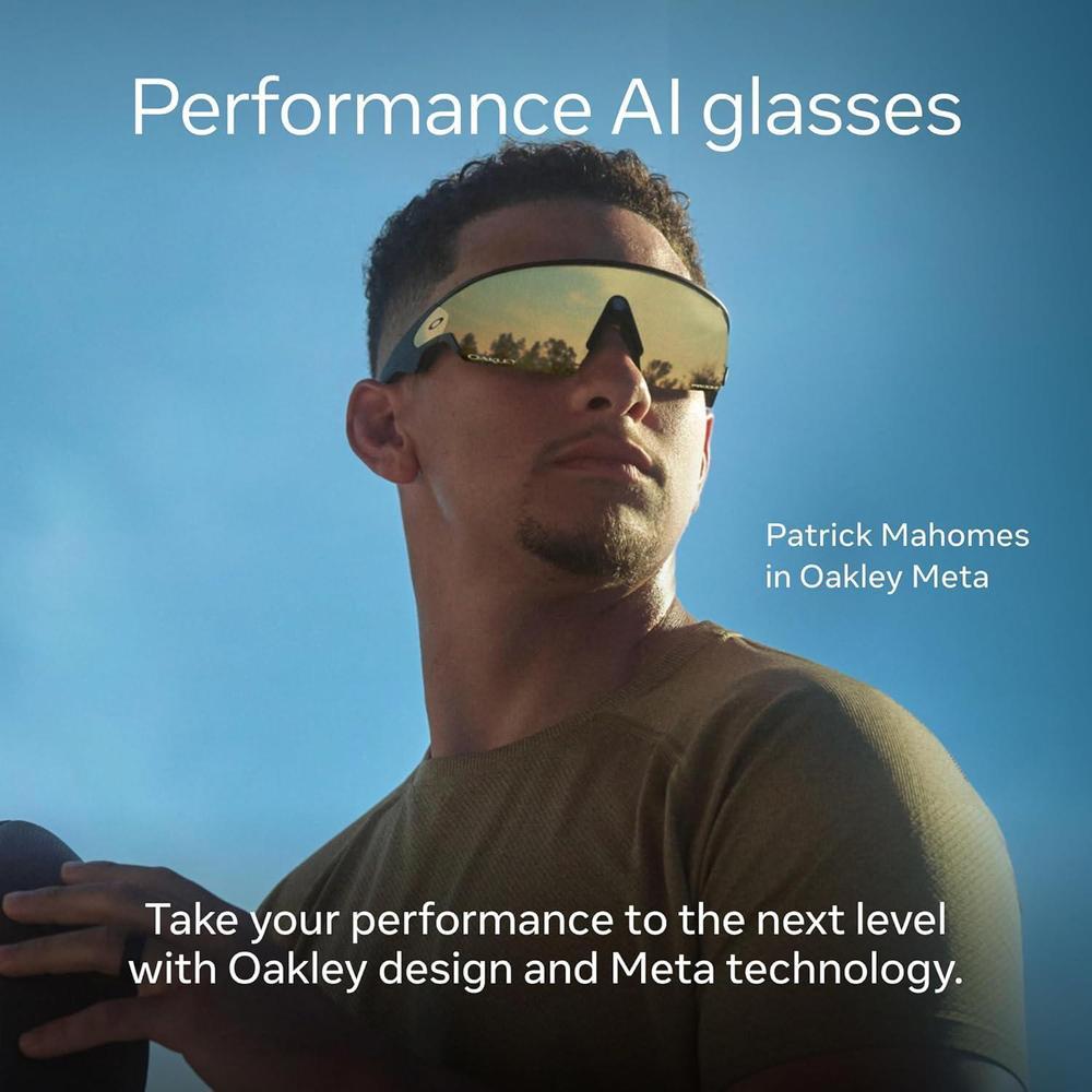 Oakley Meta Vanguard con Meta AI, para fotos y audio con video compatible - Modelo Prizm Road, Color Negro