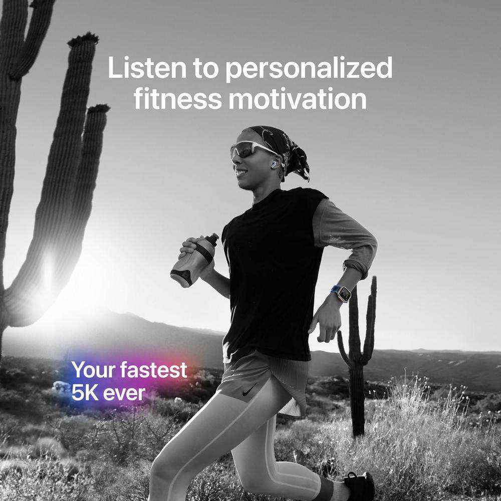 Apple Watch Ultra 3 GPS + Cellular, reloj inteligente multideporte con caja de titanio resistente y banda azul océano