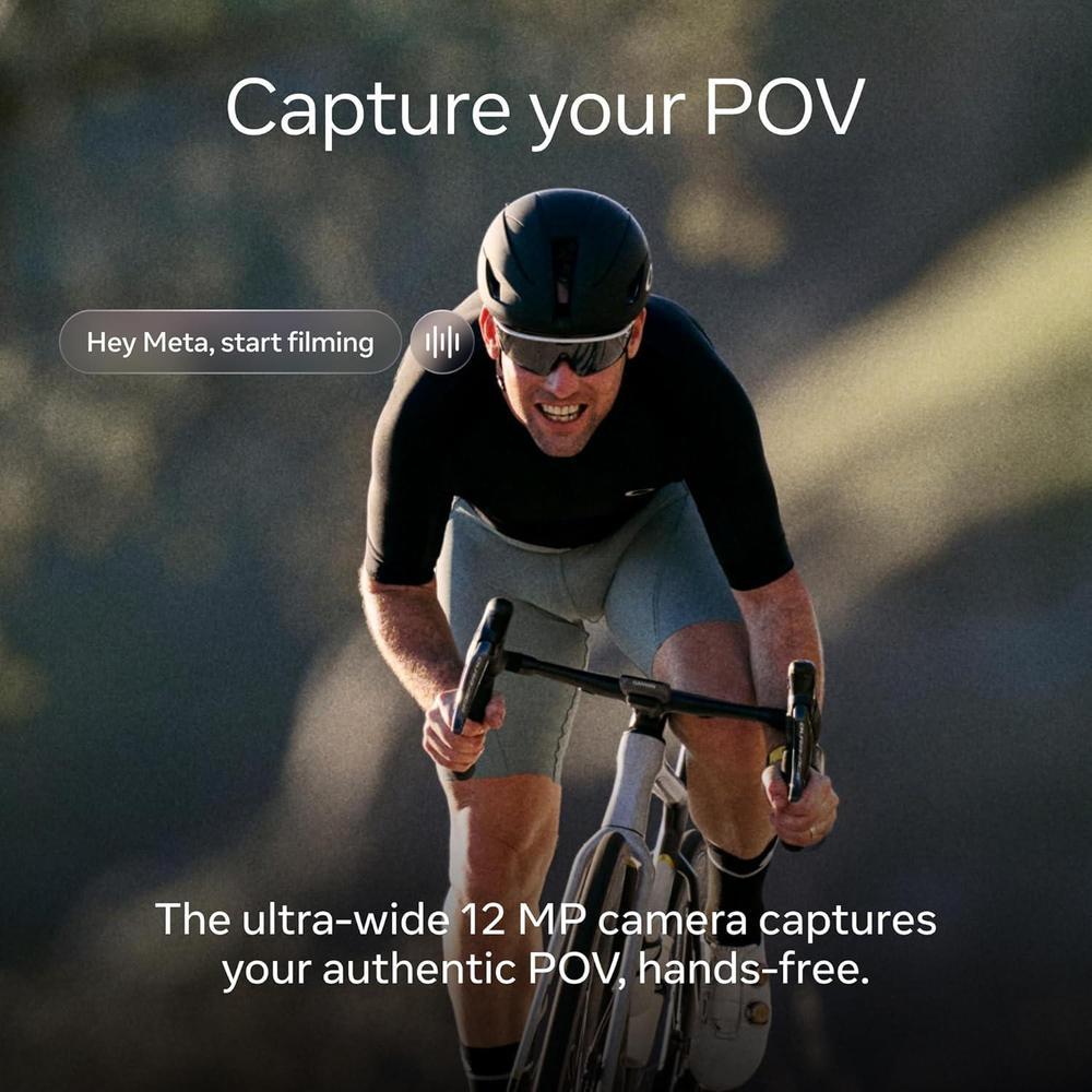Oakley Meta Vanguard con Meta AI, audio, foto y video compatibles, color blanco, Prizm negro
