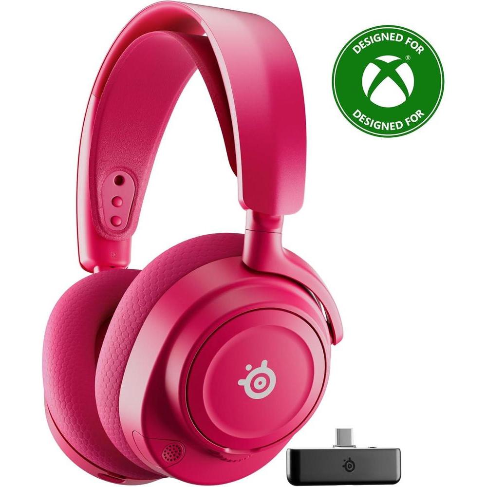 SteelSeries Arctis Nova 7X Wireless Gen 2 Gaming Headset - Real-Time App Control, 50+ HR Play, Neodymium Drivers, Mix 2.4GHz/Bluetooth, Xbox, PC, PS5/PS4, Switch 1/2, Mobile - Magenta