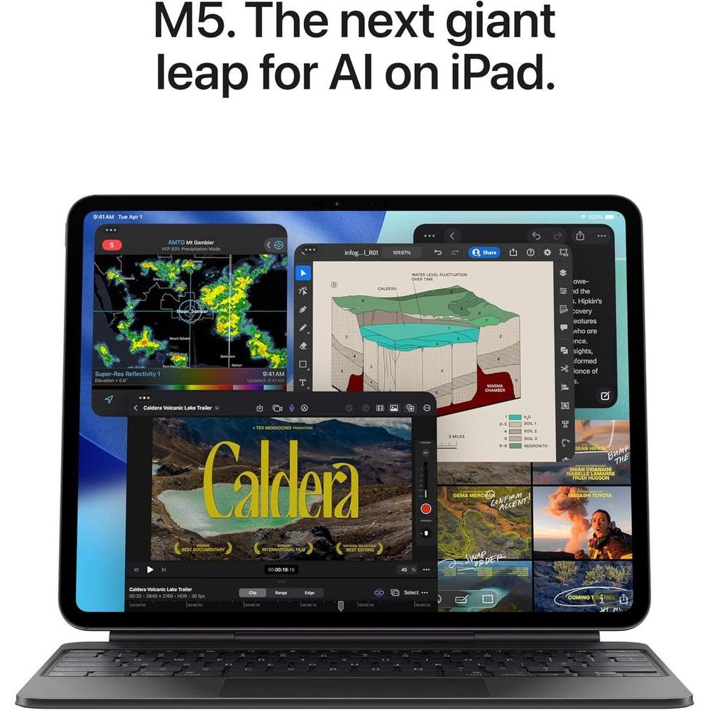 Apple iPad Pro (M5) con pantalla Ultra Retina XDR, chip M5, 2TB, cámara dual 12 MP, escáner LiDAR, Wi-Fi 7, Face ID