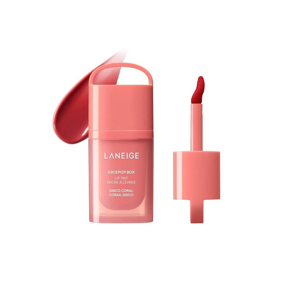 LANEIGE Tinte labial JuicePop Box: tinte ligero hidratante de 12 horas con color jugoso edificable y brillo nutritivo, un labial esencial de K‑Beauty para una comodidad duradera