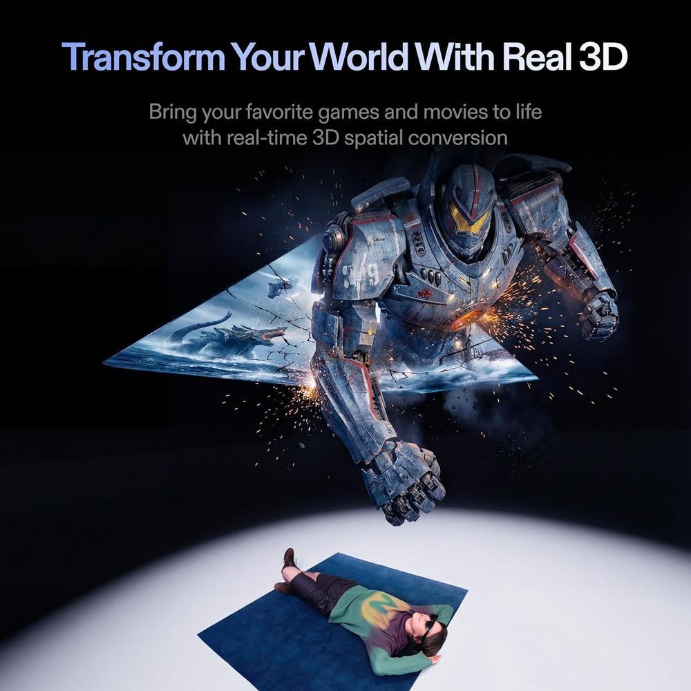 XREAL 1S AR Glasses, pantalla virtual, 3DoF nativo, modo 3D, chip X1 compatible con dispositivos USB-C DP y Switch 2
