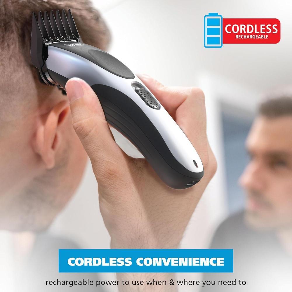 Wahl Clippers Home Pro Cordless recargable para hombres con cuchillas de precisión y guardas Snap-N-Lock seguras, modelo 3028835