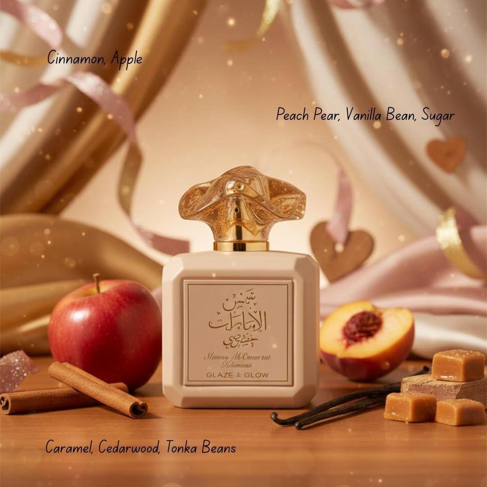 Ard al Zaafaran Shams Al Emarat Khususi Glaze & Glow Perfume árabe de larga duración para mujer, floral y afrutado