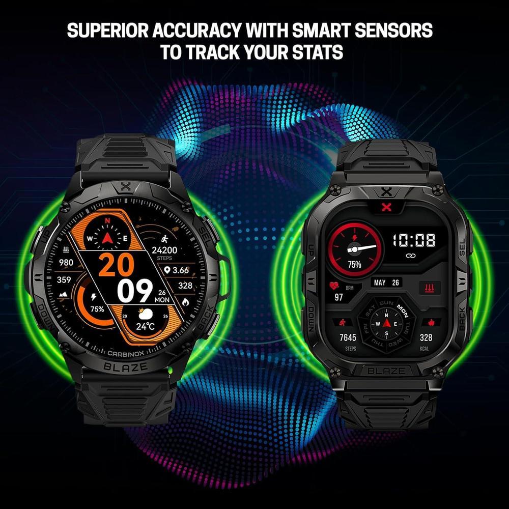 Smartwatch Carbinox Blaze Con Gps Resistente Ip69k Y Gorilla Glass 170+ Deportes Llamadas Bluetooth Compatible Android/Ios