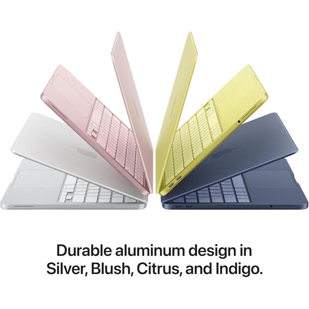 Apple MacBook Neo con chip A18 Pro, Liquid Retina, 8GB RAM, 512GB SSD, cámara 1080p FaceTime y Touch ID. Color plateado