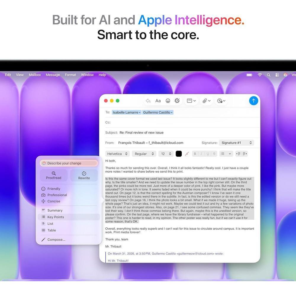 Apple MacBook Neo con chip A18 Pro, Liquid Retina, 8GB RAM, 512GB SSD, cámara 1080p FaceTime y Touch ID. Color plateado