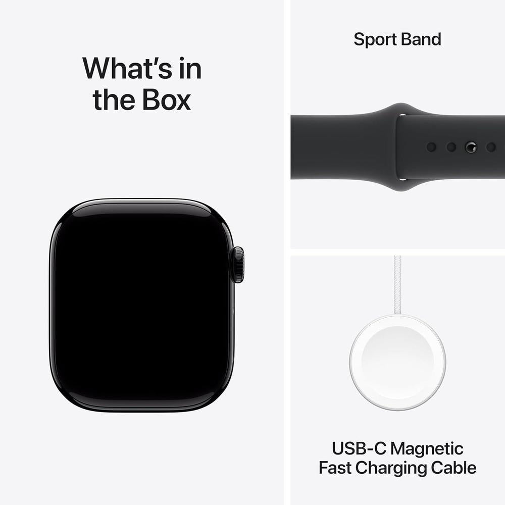Apple Reloj Serie 10 [GPS 4.2 cm] con caja de aluminio negro azabache - S/M. rastreador de fitness, aplicación ECG, pantalla Retina, resistente al agua