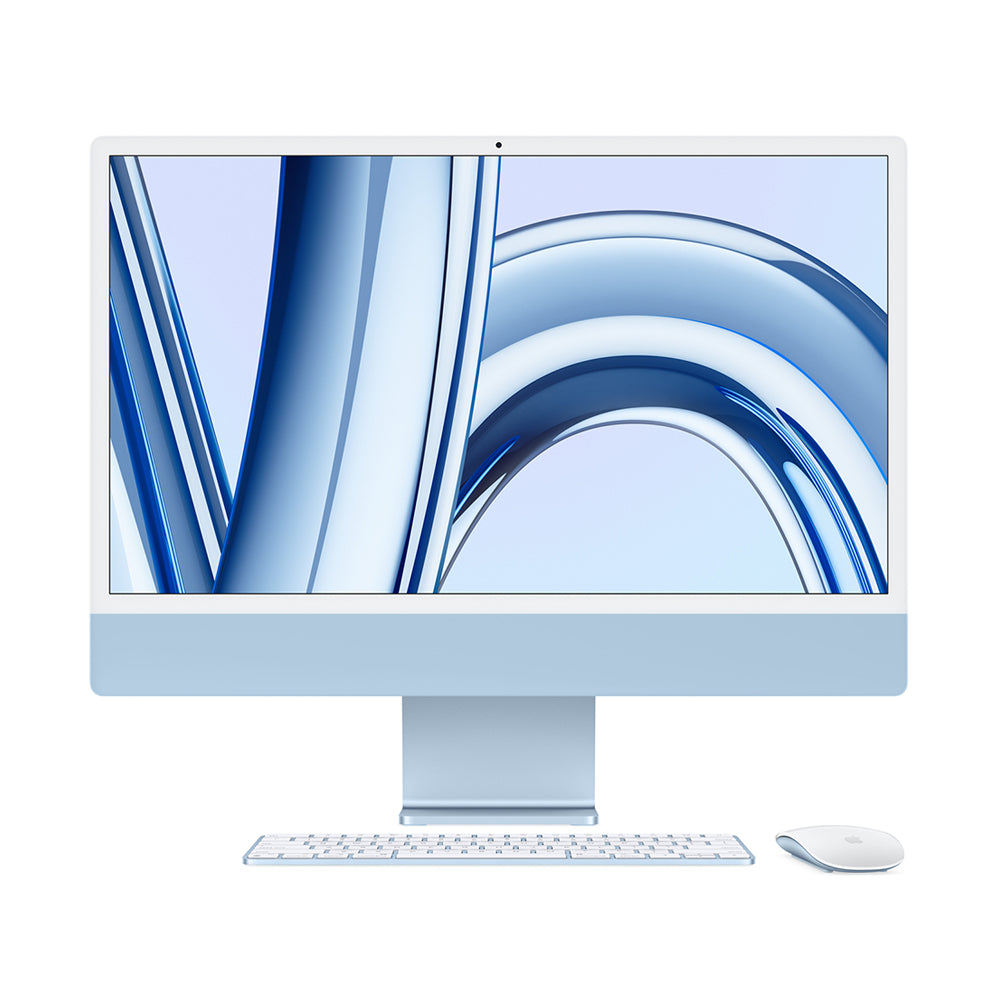 iMac Apple M3 chip with 8‑core CPU with 4 performance cores and 4 efficiency cores, 8‑core GPU, and 16‑core Neural Engine
