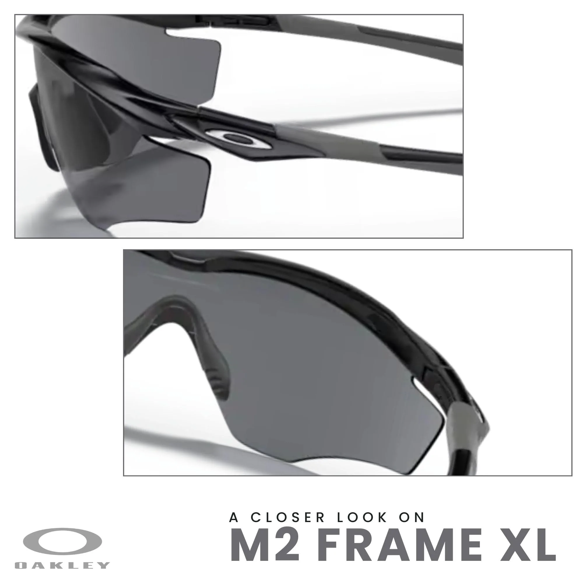 OAKLEY M2 Frame XL OO9343 Shield Sunglasses for Men+ Bundle Accessory Leash Kit, Microfiber Pouch