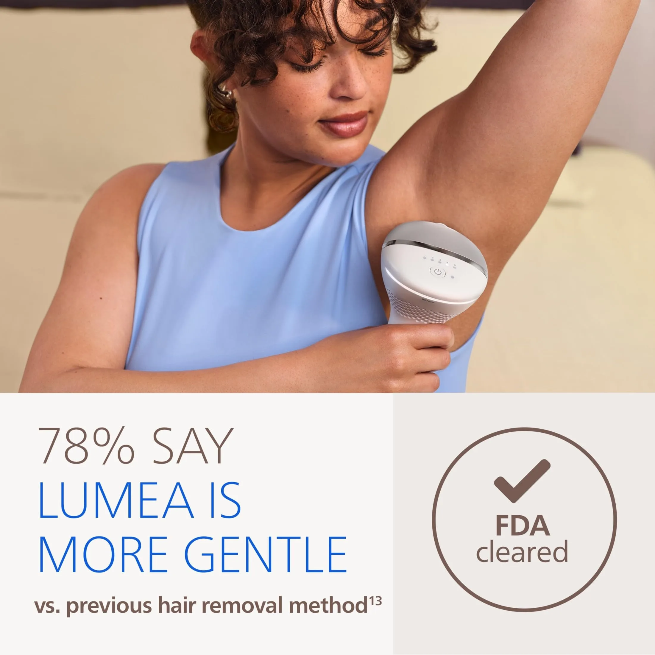 Philips Lumea 7000 Series IPL Hair Removal Device, Permanent Laser Hair Reduction for Women & Men, Easy and Comfortable Use at Home, SenseIQ, Uniquely Curved Attachment for Body, BRI931/03
